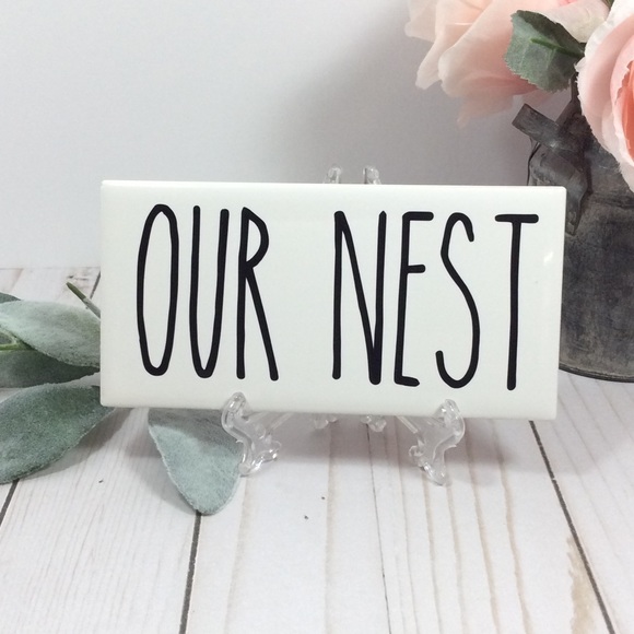 Handmade Other - Our Nest Sign Decorative Tile Farmhouse Sign